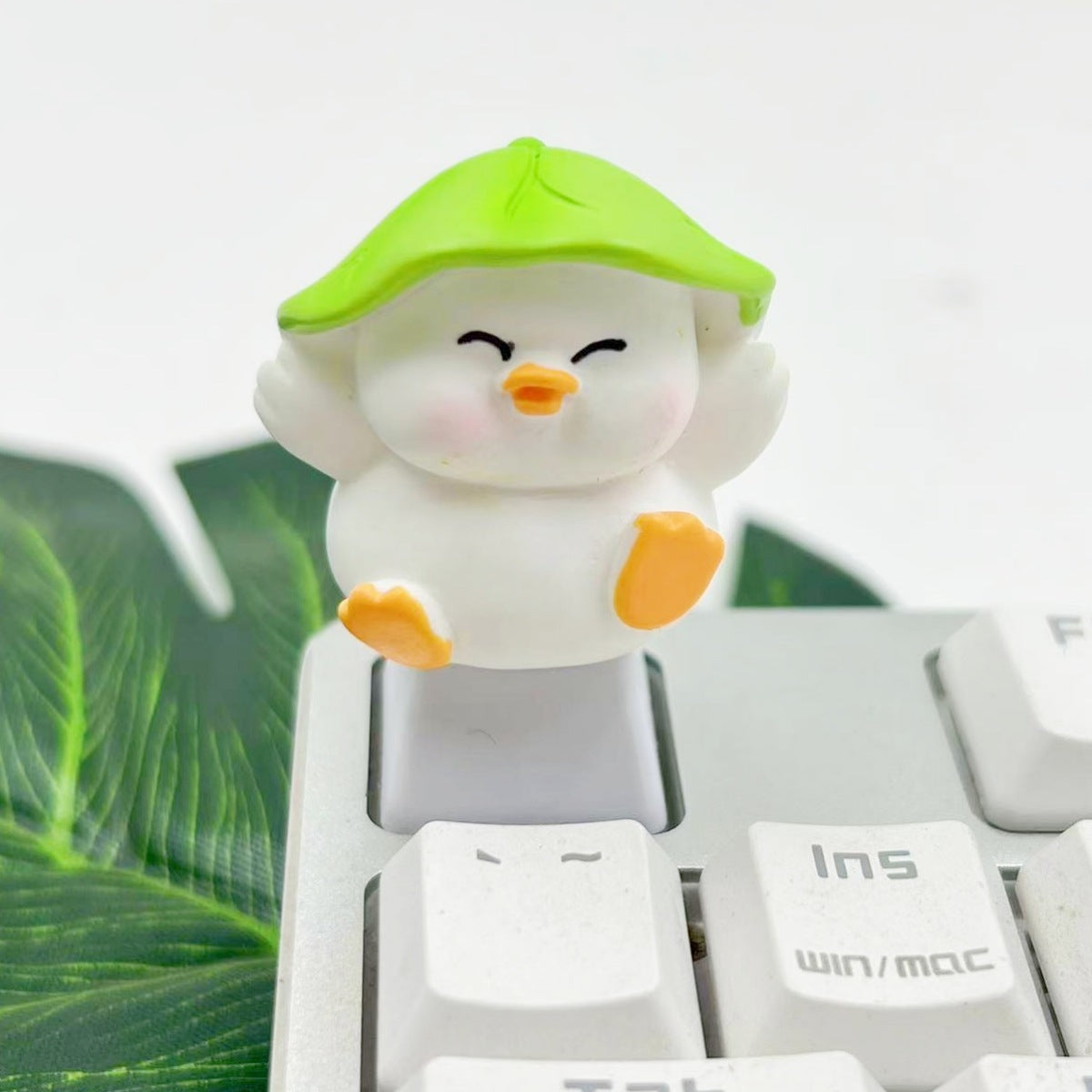 Small Yellow Duck Handmade Cross Axle Mechanical Keyboard Keycaps