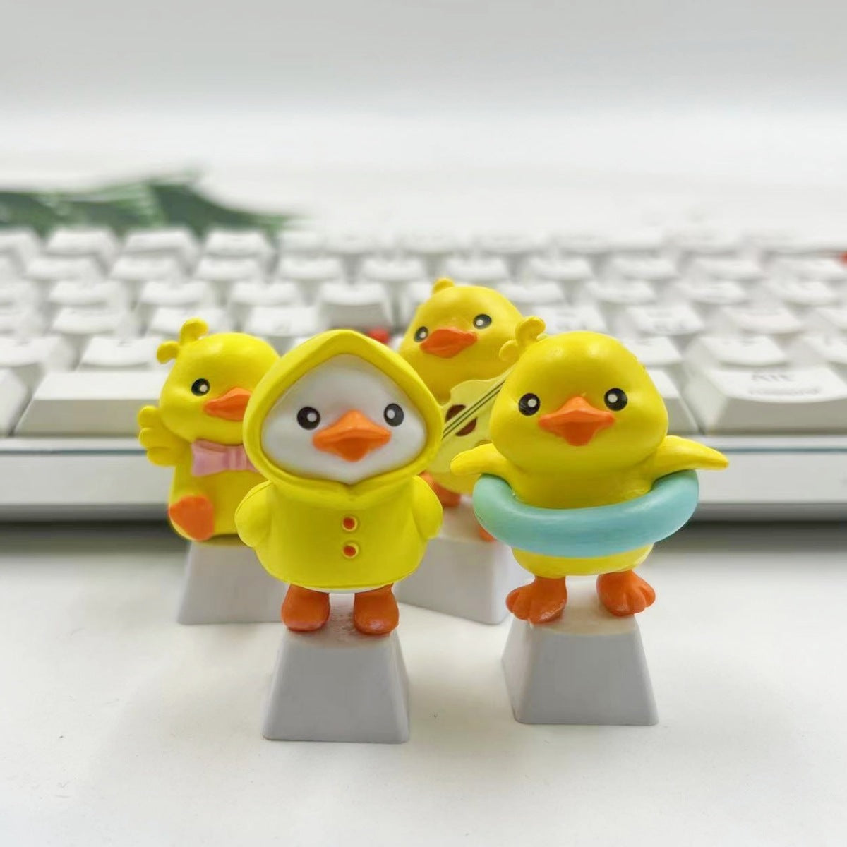 Small Yellow Duck Handmade Cross Axle Mechanical Keyboard Keycaps